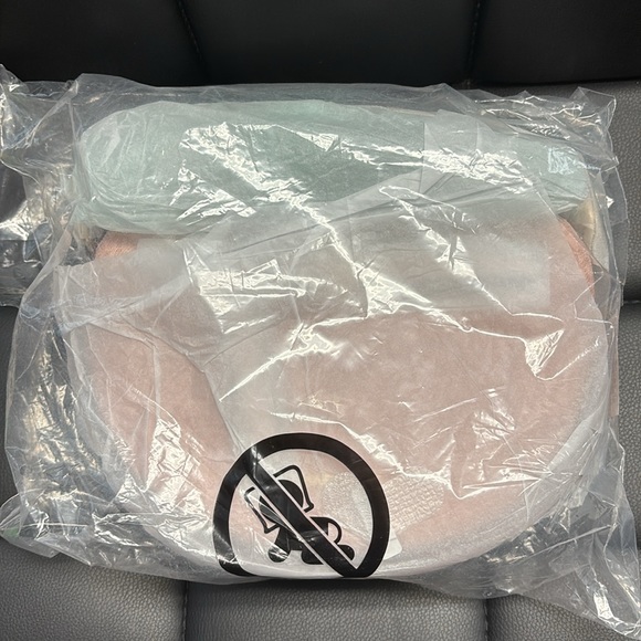 Michael Michael Kors Emilia Half Moon Crossbody Bag Dark Powder Blush Logo Pink - Picture 2 of 7